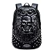 Produktbild LUCKGXY Wasserdichter Laptop-Rucksack, 3D Owl Ghost Backpack College Schoolbag für Travel Outdoor Leisure Shopping Camping and Daily,Black