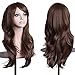 S-noilite® 23Inch Women Long Layer Full Head Wigs Cosplay Costume Party Daily Fancy Dress Synthetic Dark Brown