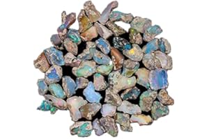 Jaguar Gems AAA Natural Raw Ethiopian Opal Gem Stone, Rough Opal Crystals, Jewelry Making Gemstone, Ultra Fire Striking Opal, Good Luck Stone, Wire Wrapping, (100 Carats)