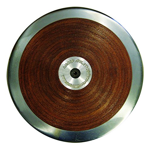 Amber Athletic Gear DAMZ-125 - Disco de Madera para Lanzamiento en Pista y Campo, 1.25kg, Marrón.