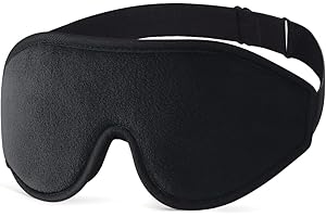Umisleep Maska do spania, wyprofilowana maska do spania 3D dla kobiet i mężczyzn, super miękka, wygodna, falowana maska na oczy, 100% blokujące światło, do spania, podróży, pracy (Regularny)