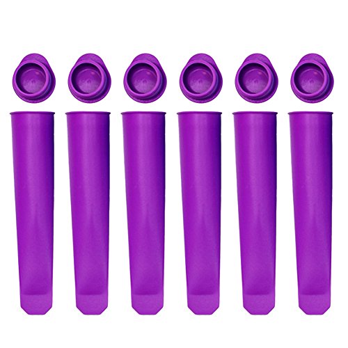 6 Stücke DIY Silikon eis pop Form Eiscremeform gefrorene Eisstockform für Kinder in Sommer(Violett)