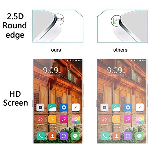 E-Hamii  2-Pack  Elephone S7 Protector de Pantalla  0 26mm HD Anti-Scratch y Anti-huella digital Proteger la pel  cula  9H Vidrio templado Cubierta protectora  Mejor protecci  n