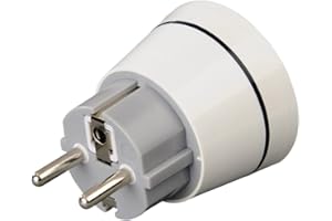 Hama Adaptateur secteur (prise de voyage pour : USA, anada, Japon, Brésil, … à utiliser pour les prises de : Allemagne, Espagne, France, Turquie, … Type A/B) Blanc