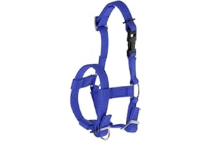 Kerbl Uzda z alpaki, wszystkie rodzaje alpaki, zapięcie na klips, regulowany rozmiar, niebieska