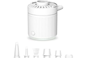 Gokilife Electric Air Pump for Inflatables, Rechargeable 1600mAh Battery Electric Pump with 6 Nozzles, Mini Pumps for Pool Floats Air Bed