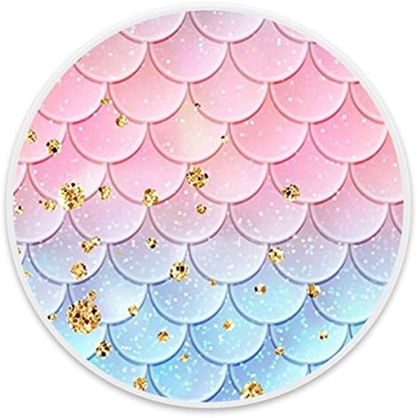 Stand Pop Grip Mount Holder Sockets For Girls,Cell Phone Holder For iPhone, Smartphone, Kindle And Tablets - Blue Pink Mermaid