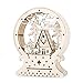 Produktbild Weihnachten Leuchtende Blockhütte Runde Holzhaus Kreative Weihnachtsschmuck Licht Holzhaus Ornamente Urlaub High-End-Geschenke Lichter Drop Santa Wald Hirsch Ornamente Vorhanden LED Hängeornament