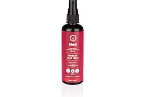 khadi WONDER HAIR TONIC Tónico capilar ayurvédico - Tónico capilar para estimular el crecimiento del cabello y la salud del cuero cabelludo - 100% vegetal y vegano - 100 ml