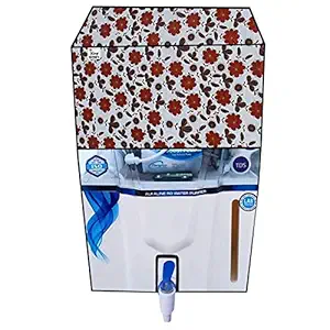 Kingmatters Printed Water Purifier Cover for Kent New Grand 8-litres Wall-Mountable RO +Double UV+ UF + TDS 20 LTR/hr Water Purifier (Floral Print)