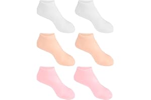 EPCDBBRT 3 Pairs of Silicone Foot Socks, Protective Moisturizing Foot Covers, Soft Moisturizing Socks, Foot Care Socks, Spa Moisturizing Socks, Reusable Foot Covers