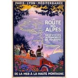 Le Tour De Mt Blanc France Italy Vintage 1927 Travel Poster | Classic Collection Art Print | for Gifts and Wall Art Décor - Israel
