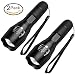 Produktbild Taschenlampe 2000 Lumen, Six Foxes (2 Stück) Taschenlampe Super Helle CREE LED Taschenlampe 5 Licht Modi, Wasserdicht Taschenlampe mit Zoom für Camping, Wandern und Notfälle