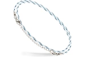 Motti Way Cavigliera Donna Acciaio Inossidabile, Cavigliera In Corda Nautica Giallo Resistente All'acqua, Cavigliera Donna Gioiello, Cavigliera Surfer Donna