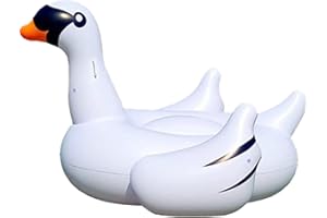 Lianshi gonflable géant Plat Bouche Blanc Swan de Piscine Folat d'été jouet Piscine pour fête pour Fun (L)