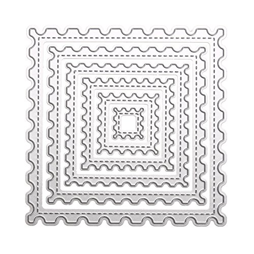 Amazingdeal365 6 PCS Rechteck Metall Form Schablonen Schneiden DIY Dekor Sammelalbum Karten Buchzeichen Lesezeichen als Geschenk für Freunde Geburtstag Kinder,Kindergarten Hobby Schule Handarbeit Unterricht usw. Ein tolles Geschenk!