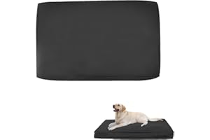Nogsay Housse de lit pour Chien - Housse de Rechange pour lit pour Chien - Imperméable et Lavable - Housse Amovible avec Fermetures éclair (Noir, XL)