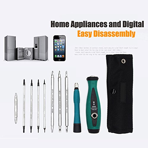 e-durable Magnetischer Schlitz & Phillips & Pentalobe-Schraubendreher Kit Multifunktions-Elektronik Schraube Treiber Repair Tools Set für Handy, Tablet, PC, MacBook und andere Haushaltsgeräte - 2