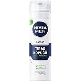 NIVEA MEN Erkek Hassas Tıraş K&ouml;p&uuml;ğ&uuml; 200 ml, Hassas Ciltlere &Ouml;zel Hızlı Koruma, Yanma Karşıtı, Alkols&uuml;z Form&uuml;l