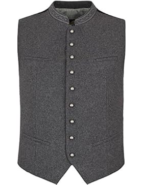 Herren Hammerschmid Trachten Lodenweste grau, Grau,