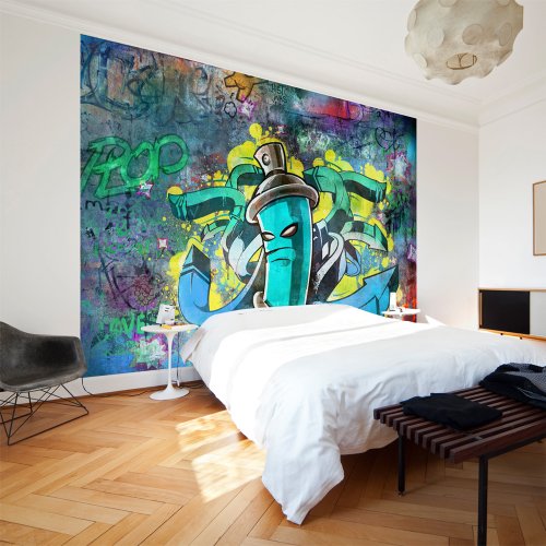FOTOTAPETE 300x210 cm - VLIES TAPETE PREMIUM - PROFI QUALITÄT - Top moderne Wanddeko - Riesen Wandbild - Top Design Tapete - Neue exklusive Edition mit noch besser Druckauflösung - Deutsches Premium Vlies - Graffiti 10110905-2
