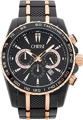 CHRIST times Herren-Armbanduhr Analog Quarz One Size, schwarz, schwarz CHRIST times Herren-Armbanduhr Analog Quarz One Size, schwarz, schwarz