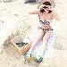 Etosell Sexy Womens 2 Pcs Top+Bottom Swimsuit Bikini Ruffle Polka Dot Swimwear Asian L