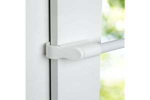Easy-Shadow Klemmstange 10/12 mm Metall - Länge ausziehbar 75 - 125 cm in weiß - Vitrage Scheibenstange Gardinenstange Cafehausstange Bistrostange Teleskop-Stange ausziehbar für Scheibengardine - Montage ohne Bohren