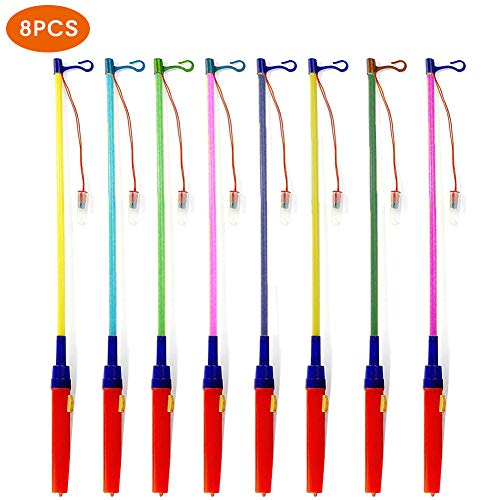 Woo Well 8X Palo Linterna con luz, Linterna Electrónicos LED, Barra de Linterna Eléctrica LED ,Electronic Lantern Sticks,Battery Operated Lantern Stick ,Fur Fiesta de Disfraces, Día de Navidad y Más!