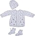 kuchipoo Unisex Hand Knitted Woollen Clothing Set (KUC-MNC-614_multicolor_6-9 months) RS.399.00