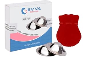 Minora Evva Silberhütchen zur Anwendung bei Wunden Brustwarzen,%100 Handgemacht, Nickelfrei