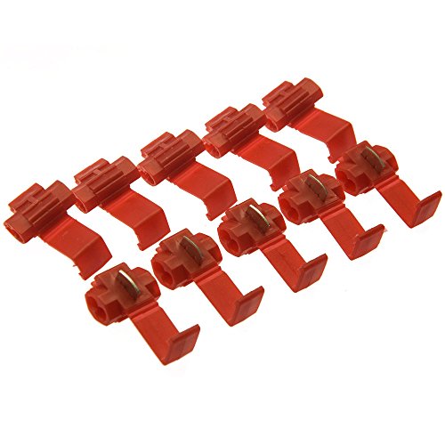 xunji ajie 10 pezzi corrente ladri di derivazione collegamento 0,5 - 1,5 mm², Raccordo rapido rosso