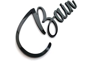 Plaque de Porte Maison - Toilettes, Salon, Chambre, Buanderie, Bain, Cuisine... Mot Décoratif Porte Autocollant 3D Plexi Noir Blanc Or Argent