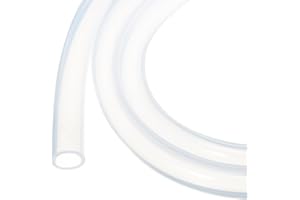 Rebower Tubo de Silicona de 1m (3Ft) 14mm ID 18mm OD Transparente Mangueras de Silicona Pura para Bombas Sifonado Drenaje Riego Elaboración de Cerveza 9/16" x 0.7"