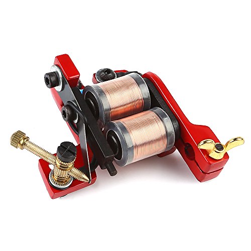 Hommii Profi Tattoo-Spulenmaschine Komplett Tattoomaschine Set Tattooset 2 Maschine Guns 10 Farben/Inks Tinte Nadel Taub Creme Tattoo maschine Set Kit - 8