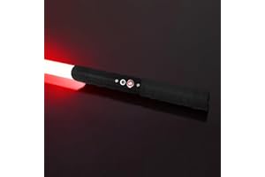 YDD GENIUS Dueling FX Lightsaber, 12 Colors Changes, 4 Sound Fonts, USB Charge Light Saber with 2000MAH, Perfect for Teens, Adults, Cosplay, Cosplay Xmas Gift (102cm-Black)
