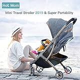  CAMINATA CÓMODA: Respaldo infinitamente ajustable con posición acostada, reposapiés ajustable, parte superior suave con abertura de ventilación, barra de seguridad extraíble, fácil de empujar.
