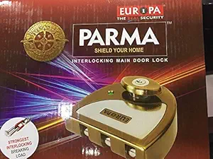 Europa Nilesh Timber & Hardware Parma Interlocking Main Door Lock V621 AB (Antique Brass)