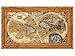 Produktbild 3D Wandtattoo Weltkarte Karte map Globus alt braun Wandbild Wandsticker selbstklebend Wohnzimmer Wand Aufkleber 11E987, Wandbild Größe E:ca. 168cmx98cm