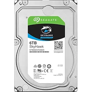 Seagate Skyhawk 6TB Surveillance Internal Hard Drive HDD  3.5 Inch SATA 6 Gb/s 256 MB Cache for DVR NVR Security Camera System with Drive Health Management (ST6000VX0023)