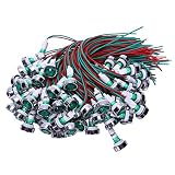 diodo led para 220v Estado: Nuevo XZANTE Xd10-7 Con Lámpara De Se？al De Cable De 20 Cm 10Mm Luz Indicadora De Plástico Led Diodo X 100Pcs (Verde 220V)