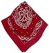 Produktbild Rotes Nickituch | Kopftuch im typischen Bandana-Design aus 100% Baumwolle | 53 x 53 cm | Halstuch |Teichmann