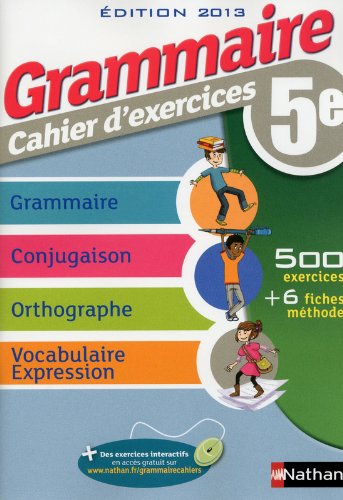 Download Grammaire 5e - Cahier d'exercices Download Grammaire 5e - Cahier d'exercices