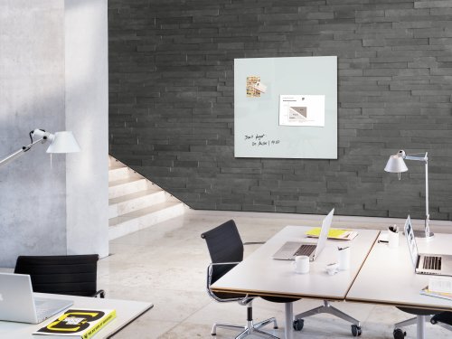 Sigel GL201 Glas-Magnetboard / Magnettafel / Whiteboard artverum super-weiß, 100 x 100 cm – weitere Farben - 2