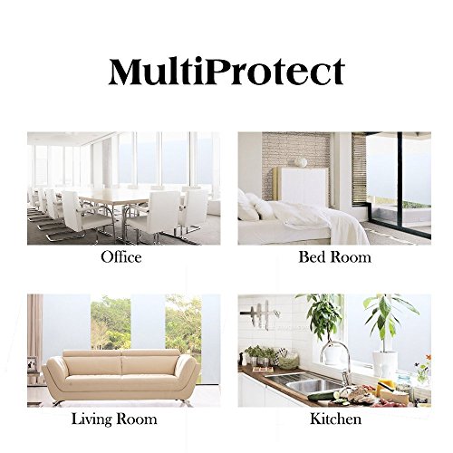 Rabbitgoo Privatsphaere Fensterfolie Mattiert Film Leimfrei Anti UV Fenstersticker Waermeregelung Fensteraufkleber Selbstklebend fuer Privatsphaere Buero Konferenzraum Badezimmer, Schlafzimmer, Wohnzimmer 90*200cm - 7