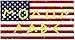 Produktbild WickedGoodz 2Pc American Flag Molon Labe Vinyl Aufkleber Set - Perfekte Set rot, weiß, blau, gelb