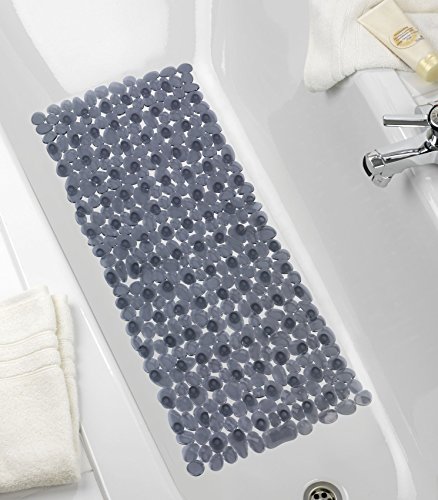 Wenko 22501100 Wanneneinlage Paradise Antirutsch-Badewannenmatte mit Saugnäpfen, Kunststoff, anthrazit, 71 x 36 cm - 2