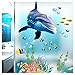 Produktbild Grandora Wandtattoo Unterwasserwelt Delfin Fische Badewanne Badezimmer Bad selbstklebend Aufkleber Wandsticker Wandaufkleber Sticker W5293