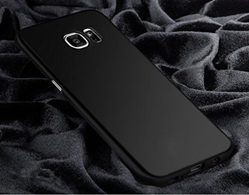 Qissy Carcasa Samsung Galaxy S6 Edge Plus Ultra Slim Anti-Rasgu  o y Resistente Huellas Dactilares Protectora Caso de Pl  stico Duro Cover Case para Galaxy S6 Edge Plus 5 7    Negro 