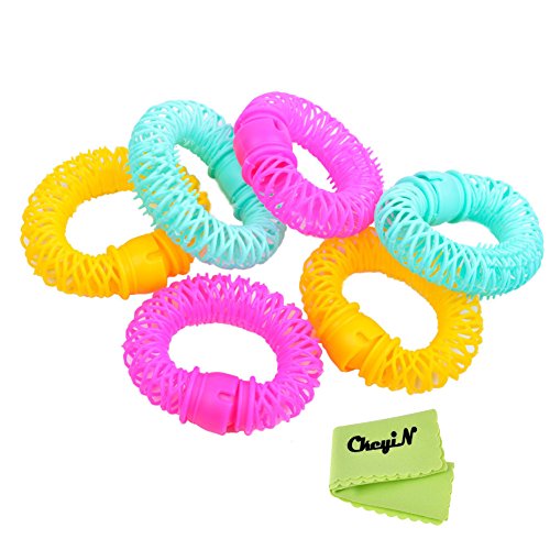 Ckeyin ® 12 Pcs Circle Plastic Hair Curls Rollers Bang curls artifact Curl tool Hair Styling Tools Hair Accessories Magic Spiral Ringlets Circles